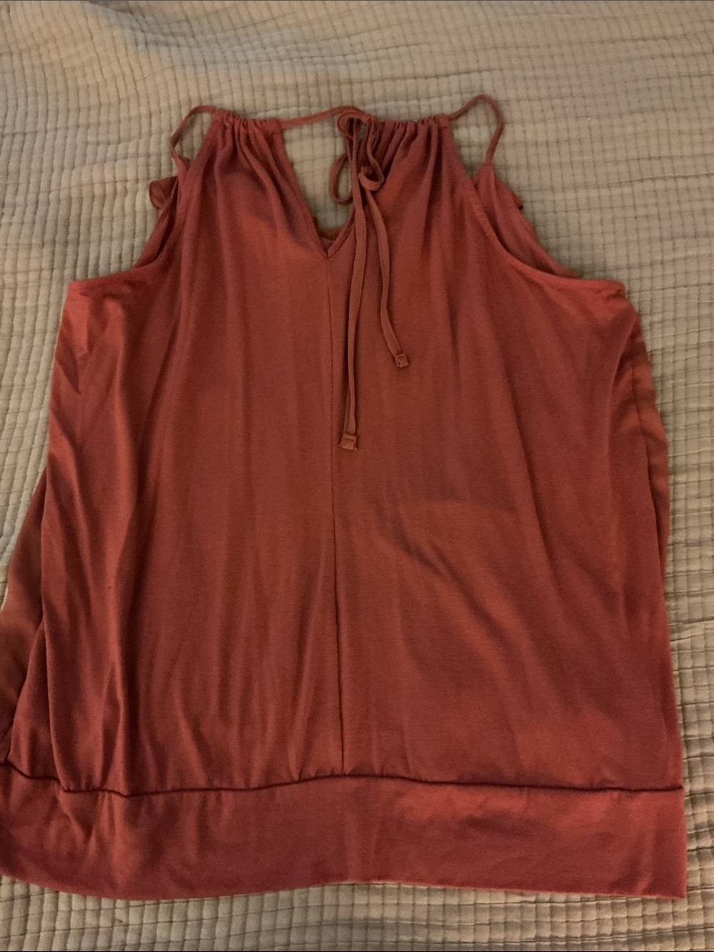 Maurices Ruffle Halter Tank Top - Rust - Picture 5 of 6